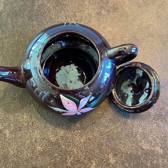 Vintage Stackable Brown Betty Teapot for one with Creamer and Sugar Bowl - Picture 8 of 15